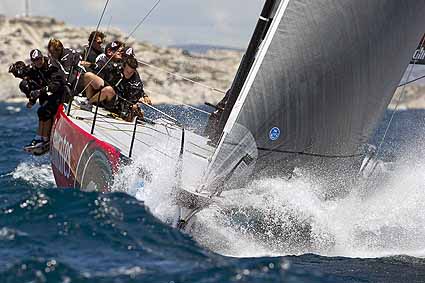 Emirates Team New Zealand in the Audi MedCup Marseille regatta 